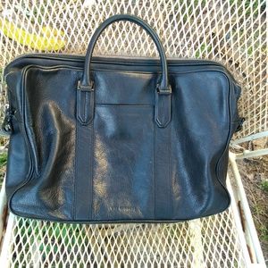 Uri Minkoff double zip messenger briefcase leather